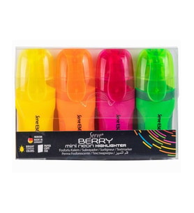 Serve Berry Mini Neon Fosforlu Kalem 4lü