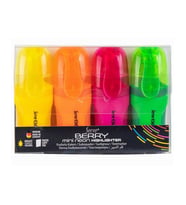 Serve Berry Mini Neon Fosforlu Kalem 4lü