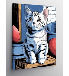 Kanvas Tablo Sevimli Kedi