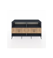 Kronos Konsol 4 Raflı 4 Kapaklı 176x59x99 Antrasit-Çam