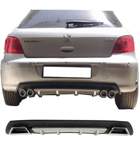 Peugeot 307 Gri Difüzör Çiftli Kare Egzoz Görünümlü D Tip Difizör