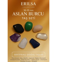 Sertifikalı Aslan Burcu Doğal Taş Kütle Seti 10-15 mm - Güç Liderlik ve Özgüven Taşları (Çok Renkli)