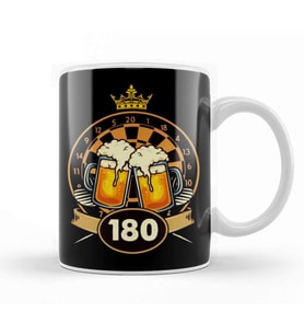 Darts Beer Dart Player 180 Bullseye Target Dartboard Arrow Kupa Bardak Porselen