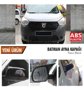 Dacia Dokker Yarasa Ayna Kapağı Batman Parlak Siyah Piano Black