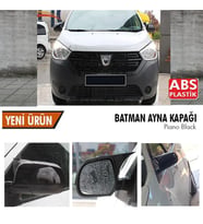 Dacia Dokker Yarasa Ayna Kapağı Batman Parlak Siyah Piano Black
