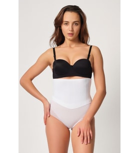 BEYAZ MI Emay 2945 Tül Karyokalı Slip Lazer Korse