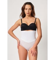 BEYAZ MI Emay 2945 Tül Karyokalı Slip Lazer Korse