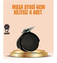 Northcity 6 cm Kilitsiz Masa Ayağı Tekerleği 4'lü Set - Sessiz ve Pratik Mobilya Tekerleği