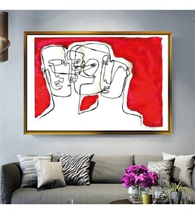 Altın Çerçeveli dekoratif tablo a298 (Gold)