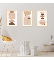 3'lü Bohem Geometrik Desen Foreks Tablo