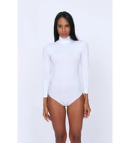 Goldoremi 4055 Kadın Pamuklu Uzun Kollu Balıkçı Yaka Bodysuit Atlet