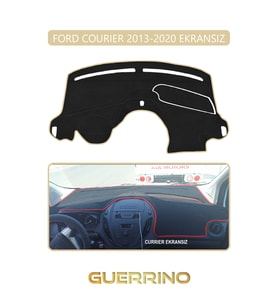 FORD Courier 2013-2020 EkransızTORPİDO KORUMA HALISI BEJ KENAR