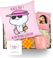 Kişiye Özel İnstagram Çerçeve & Bubble Mum & Motto Yastık & Kupa Hediye Seti