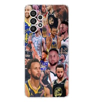 Samsung Galaxy A13 Uyumlu Steph Curry Kolaj Tasarımlı Şeffaf Telefon Kılıfı