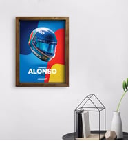 BK Gift Formula 1 Tasarımlı Doğal Masif Ahşap Çerçeveli Tablo 45x65cm-11