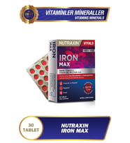 NUTRAXİN IRON MAX 17 MG 30 TABLET - DEMİR, C VİTAMİNİ, B6 VİTAMİNİ, FOLİK ASİT, B12