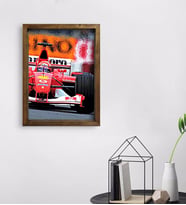BK Gift Formula 1 Tasarımlı Doğal Masif Ahşap Çerçeveli Tablo 45x65cm-2