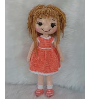 Kıvırcık Saçlı Şeker Bebek Amigurumi Organik Oyuncak