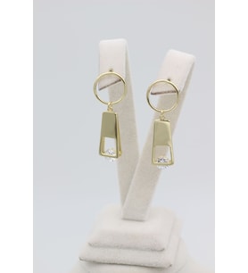 STİL İNCİSİ/ XUPING JEWELRY FERMUAR ZİRKON TAŞLI KÜPE (Altın)