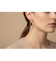 STİL İNCİSİ/ XUPING JEWELRY FERMUAR ZİRKON TAŞLI KÜPE (Altın)