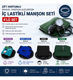 Çift Hortumlu İç Lastikli ve Manşonlu Set - Her Yaş için Uyumlu I yenidoğan Çocuk Bebek Yetişkin
