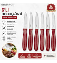 ByMyHand Bordo Meyve Bıçağı 6'lı Set