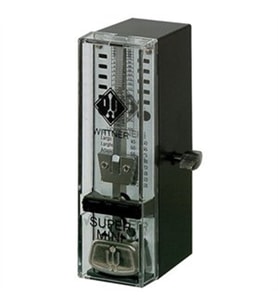 Wittner 886051 Siyah Supermini Taktell Metronom Parlak ve Net Ses, Uzun Ömürlü Kullanım, Yüksek Korozyon Direnci