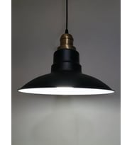 RİOLİGHT RETRO,RUSTİK,MODERN ESKİTME DUYLU SİYAH İÇİ BEYAZ MUTFAK,CAFE METAL SARKIT AVİZE ÇAP:30CM