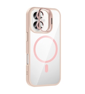 Joko Apple İphone 16 Remim Lensli Magsafe Standlı Kapak - Pembe