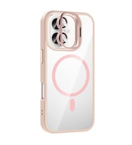 Joko Apple İphone 16 Remim Lensli Magsafe Standlı Kapak - Pembe