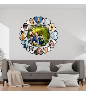 kişye özel resimli 40*40 cm duvar saati