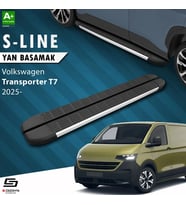 S-Dizayn Volkswagen Transporter T7 Uzun Şase S-Line Aluminyum Yan Basamak 263 Cm 2025 Üzeri A+ Kalite