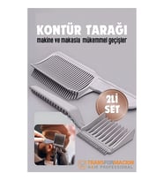 Kuaför Berber Kavisli Kontur Kesim Tarağı 2 li SET