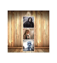 Game Of Thrones Tasarımlı Üçlü Retro Ahşap Poster Ü384