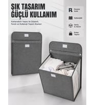 Duvara Asılabilir Katlanabilir Kirli Çamaşır Sepeti Geniş Hacimli Düzenleyici