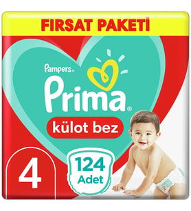 Prima Külot Bez Fırsat Paketi 4 Beden 2x62 124 Adet
