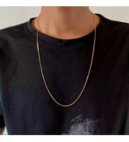 ORTA KALINLIK ERKEK SNAKE KOLYE ZİNCİR GOLD ÇELİK ÜZERİ ALTIN KAPLAMA GARANTİ BELGELİ