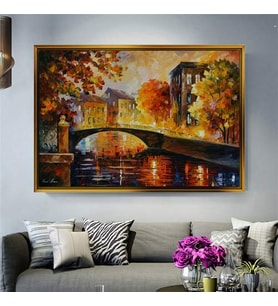 Altın Çerçeveli dekoratif tablo l1097 (Gold)