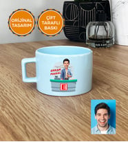 Kişiye Özel Karikatürlü Eczacı Hediye Pastel Fincan Erkek Ezacıya Tıp Bayramı Hediyesi (Mavi)