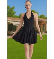 A Kesim Poplin Mini Elbise Pamuklu Polyester Yazlık Mezuniyet Elbisesi Mükemmel Uyum Mükemmel Uyum