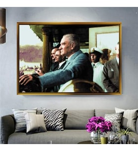 Altın Çerçeveli dekoratif tablo a124 (Gold)