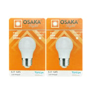 (2 Adet) Osaka 7W (50W) Beyaz Işık E27 Duylu (Kalın Duy) Led Ampul