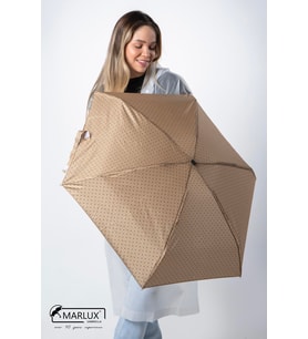 Marlux Krem Puantiyeli Çanta Boy Kadın Şemsiye M21MAR210PR04