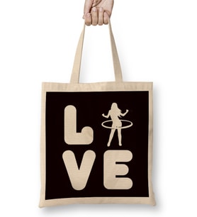 Love Hula Hoop Hula Hooper Hooping Fitness Sports Training Bez Çanta Uzun Saplı
