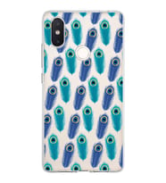 PrintiFy Xiaomi Mi 8 SE ile Uyumlu 1mm Slim Fit Nazar Boncuğu 4 Baskılı Şeffaf  Kılıf