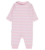 Civil Baby Bebe Yakalı Çizgili 6-18 Ay Tulum - Pembe 12-18 Ay