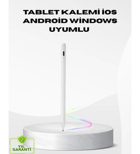 Type-C Şarjlı Dokunmatik Kalem – iPad, iPhone ve Android Uyumlu, Sessiz Çalışan