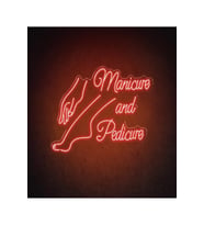 Manicure and Pedicure Yazılı ve Şekilli Neon Tabela