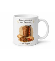 Dönerciye Yaprak Döner Kesenlere Lavaş Arası Usta İşi Kupa Bardak Hediye