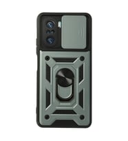 Xiaomi Poco F3 Kılıf Pars Lens Yüzüklü Silikon - Yeşil